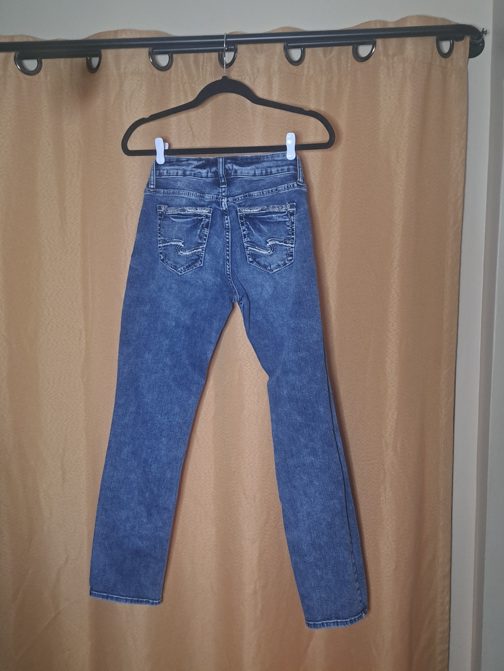Silver Jeans Women's Straight-Leg Blue Denim Pants